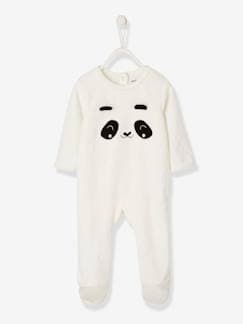 Pijama para bebé de terciopelo con automáticos detrás