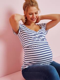 Ropa Premamá-Camisetas y tops embarazo-Camiseta cruzada para lactancia
