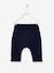 Pantalón de felpa para recién nacido AZUL OSCURO LISO+GRIS CLARO JASPEADO 