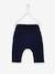 Pantalón de felpa para recién nacido AZUL OSCURO LISO+GRIS CLARO JASPEADO 