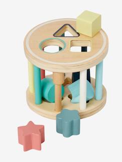 Ecorresponsables-Caja con formas de cilindro de madera FSC®