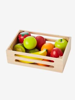 FSC - Forest Stewardship Council-Juguetes-Juegos de imitación-Cocinitas y accesorios de cocinas-Caja de frutas de madera para jugar a las cocinitas