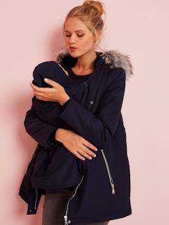 Preparar la llegada del bebé - Homewear Futura mamá-Ropa Premamá-Abrigos y chaquetas embarazo-Parka evolutiva para embarazo y postparto 3 en 1