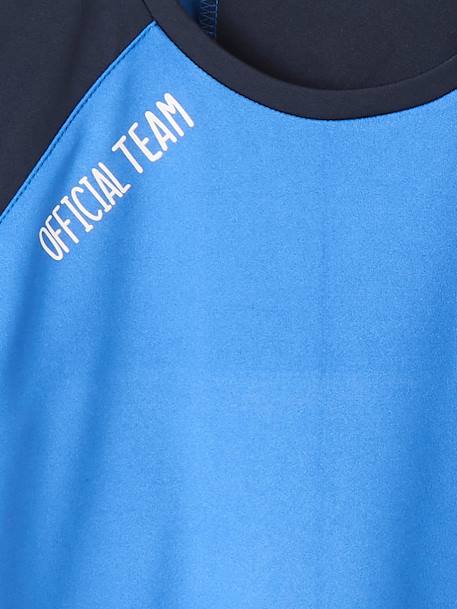 Camiseta de deporte para niño de tejido técnico AZUL OSCURO LISO CON MOTIVOS 