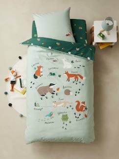 Algodón orgánico-Textil Hogar y Decoración-Ropa de cama niños-Conjunto de funda nórdica + funda de almohada infantil de algodón orgánico* Estudio Animal