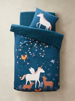 Bosque Encantado-Textil Hogar y Decoración-Ropa de cama niños-Conjunto de funda nórdica + funda de almohada infantil Bosque encantado