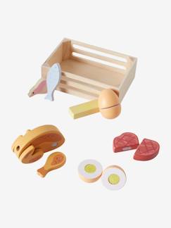 Juguetes-Juegos de imitación-Cocinitas y accesorios de cocinas-Cesto de alimentos de madera