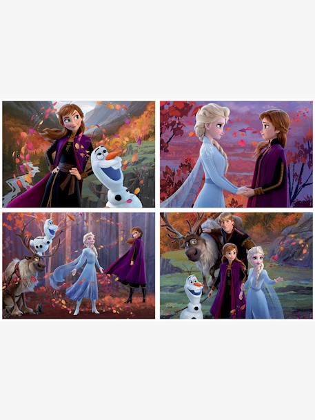Lote de 4 puzzles progresivos de 50 a 150 piezas Disney® Frozen 2 EDUCA ROSA CLARO LISO CON MOTIVOS 