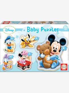 Juguetes-Juegos educativos- Puzzles-Lote de 5 puzzles progresivos 3 a 5 piezas Disney® Mickey EDUCA