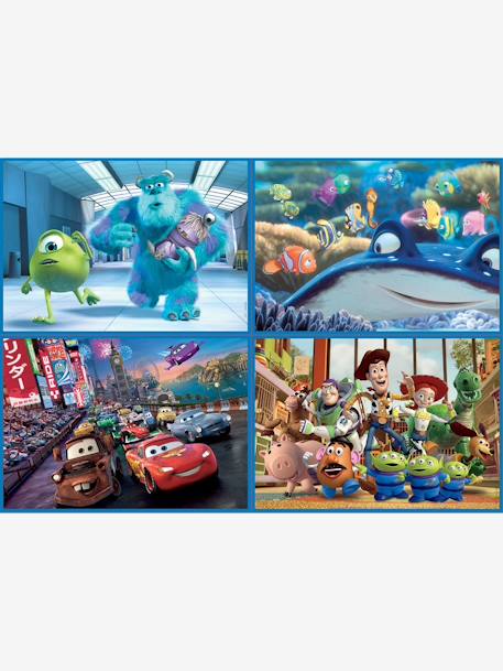 Lote de 4 puzzles progresivos de 50 a 150 piezas Multi 4 Disney® Pixar EDUCA AZUL OSCURO LISO CON MOTIVOS 