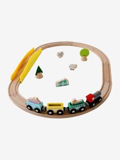 Ecorresponsables-Juguetes-Juegos de imaginación-Juegos de construcción-Pequeño circuito de tren de madera