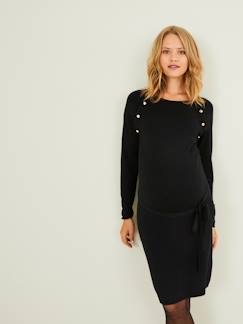 Ropa Premamá-Vestidos embarazo-Vestido de punto tricot para embarazo y lactancia