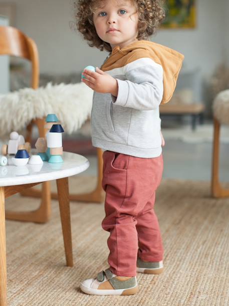 Pantalones prendas punto-Bebé-Sudaderas, jerséis y chaquetas de punto-Chaqueta con cremallera y capucha bebé niño