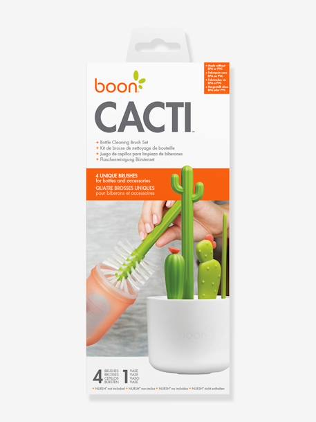 Conjunto de 4 cepillos Cactus - Boon BLANCO CLARO LISO 