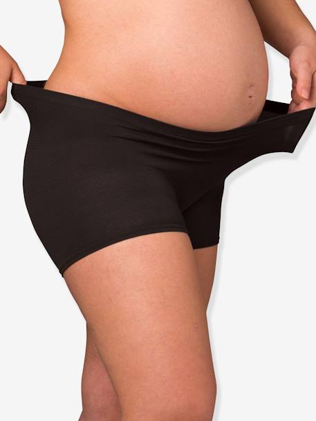 Pack de 2 braguitas para embarazo y hospitalarias Deluxe sin costuras CARRIWELL NEGRO OSCURO LISO 