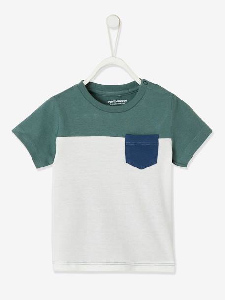 camisetas-Bebé-Camiseta colorblock de manga corta para bebé