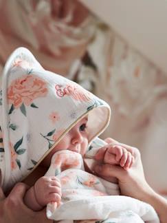 Preparar la llegada del Bebé - Personalizables-Textil Hogar y Decoración-Ropa de baño-Capas de baño-Capa de baño personalizable de gasa de algodón Eau de Rose