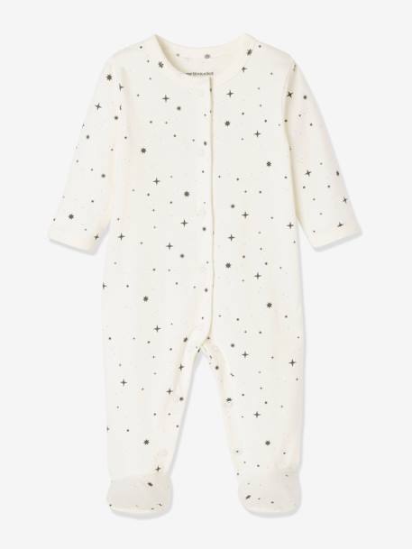 Pack de 2 pijamas de algodón orgánico, para recién nacido ROSA CLARO LISO CON MOTIVOS 
