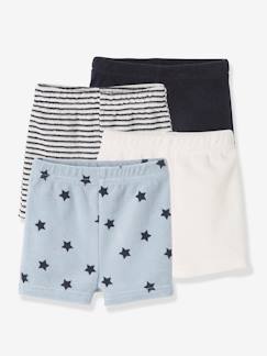 Pijamas y bodies bebé-Pack de 4 shorts de punto para bebé