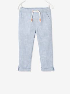 Ropa de Fiesta-Niño-Pantalones-Pantalón remangable como pantalón pesquero de tejido ligero, para niño