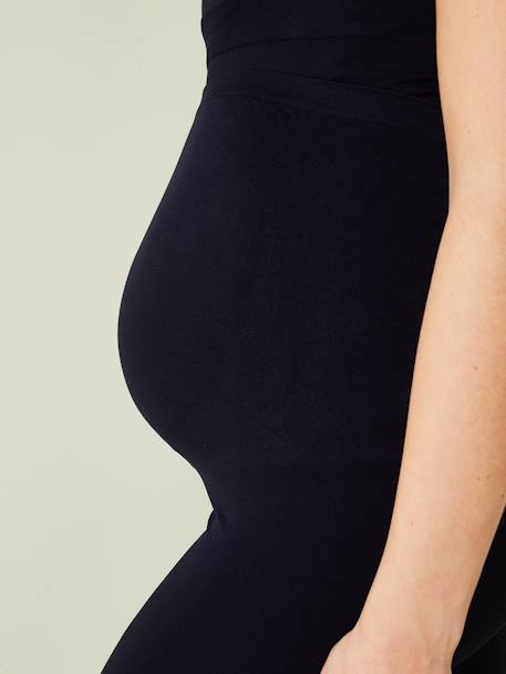 Leggings para embarazo sin costuras NEGRO OSCURO LISO 