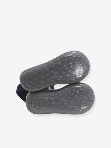 Zapatillas de casa estilo calcetines antideslizantes, para niño AZUL OSCURO ESTAMPADO 