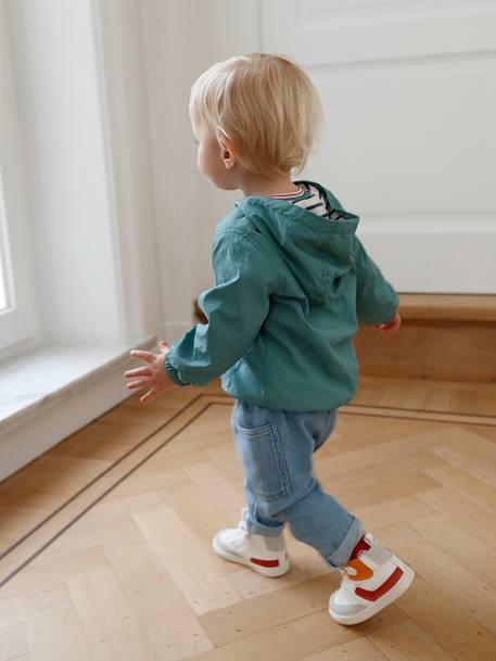 Chubasquero capucha para bebé niño verde medio liso - Vertbaudet