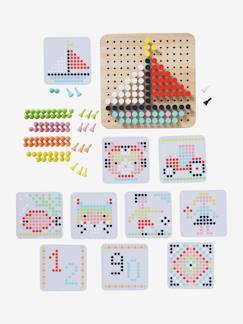 Juegos de mesa y educativos-Juguetes-Juegos educativos- Formas, colores y asociaciones-Juego de mosaico de madera