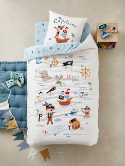 Ropa de cama-Conjunto de funda nórdica + funda de almohada infantil Piratas