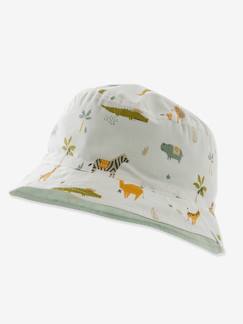 -Sombrero bob reversible con animales, para bebé niño