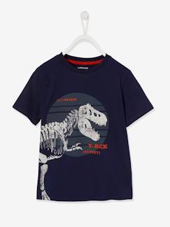 -Camiseta con dinosaurio gigante, para niño