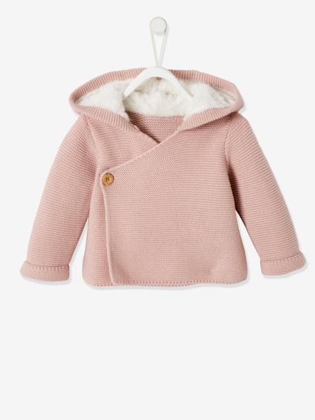 Bebé-Sudaderas, jerséis y chaquetas de punto-Jerséis-Cárdigan con capucha con forro de pelo sintético, para bebé