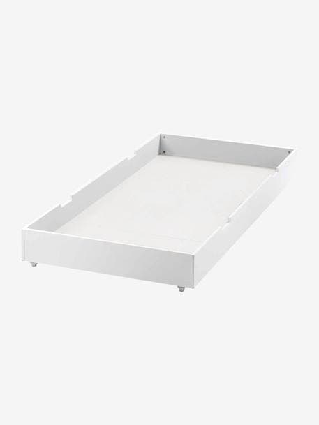 Cajón y cama-nido con ruedecitas para cama infantil fija de 90x190 cm Blanco 