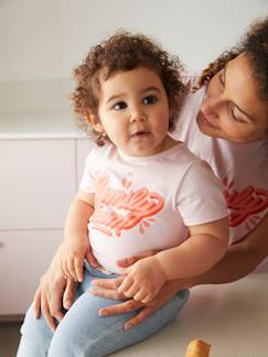 Precios Redondos-Camiseta para niña Family Team colección cápsula Vertbaudet y Studio Jonesie de algodón orgánico