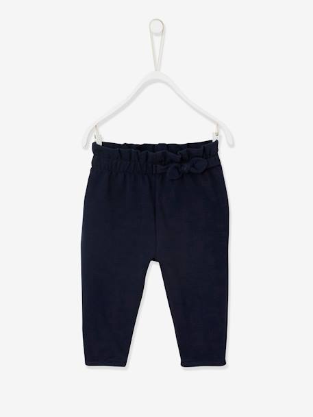Pantalón de felpa con cintura elástica, para bebé AZUL OSCURO LISO+coral+VERDE OSCURO LISO 