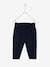 Pantalón de felpa con cintura elástica, para bebé AZUL OSCURO LISO+coral 