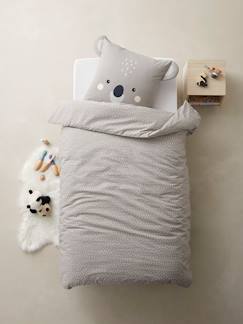 Algodón orgánico-Textil Hogar y Decoración-Ropa de cama niños-Conjunto de funda nórdica + funda de almohada, de algodón orgánico, Koala