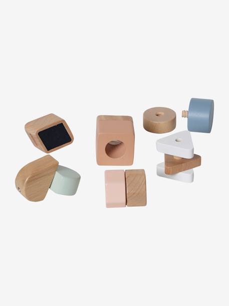 Cubos sensoriales de madera FSC® multicolor 