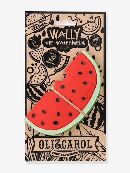 Juguete de dentición Wally The Watermelon - OLI & CAROL fusia 