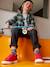 Zapatillas con tira autoadherente de piel, para niño AZUL OSCURO LISO+ROJO OSCURO LISO+VERDE MEDIO LISO 