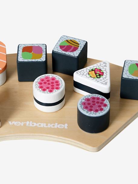 Set sushi de madera FSC® multicolor 
