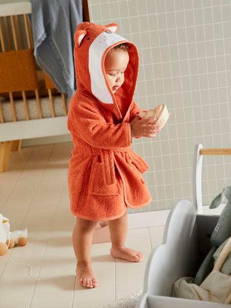 Albornoz personalizable de algodón orgánico* para bebé - HAPPY SKY beige  estampado - Vertbaudet