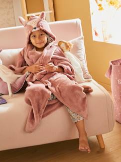 Textil Hogar y Decoración-Ropa de cama niños-Manta con mangas y capucha, Animal