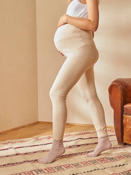 Pantalón interior cocooning para embarazo y postparto BEIGE OSCURO LISO 