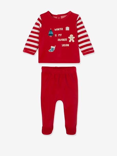 Bebé-Pijamas-Pijama 2 prendas de terciopelo bebé Navidad