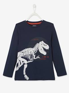 Ecorresponsables-Niño-Camiseta dinosaurio esqueleto T-Rex para niño