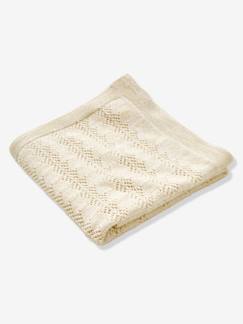 Mantas y Edredones-Textil Hogar y Decoración-Manta para bebé de punto calado con lúrex