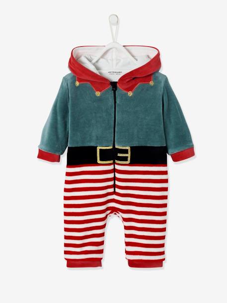 Pijamas y bodies bebé-Bebé-Pijamas-Pelele de terciopelo ""Papá Noel" unisex, para bebé