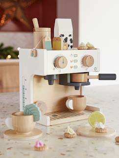 Juguetes-Juegos de imitación-Casa, bricolaje y oficios-Máquina de café y de té, de madera