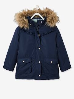 Niña-Abrigos y chaquetas-Parka con capucha 3 en 1 con chaqueta acolchada y relleno de poliéster reciclado, para niña